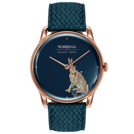 Morris & Co Forest Hare Rose Gold Indigo Perlon - 38mm