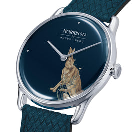 Morris & Co Forest Hare Rose Gold Indigo Perlon - 38mm