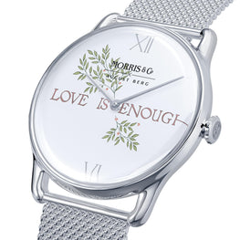 Morris & Co Love Is Enough Silver  Mesh - 38mm