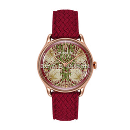 Morris & Co Pimpernel Rose Gold Crimson Perlon - 30mm