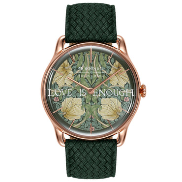 Morris & Co Pimpernel Rose Gold Fennel Perlon - 38mm