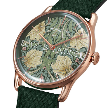 Morris & Co Pimpernel Rose Gold Fennel Perlon - 38mm