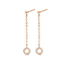 Mars Earrings (on chain) - Rose Gold Plated