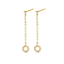 Mars Earrings (on chain) - Yellow Gold Plated