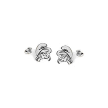 Lady Smurfette Earrings - White Plated