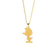 Smurf Shiny Tail Necklace - Yellow Gold Plated