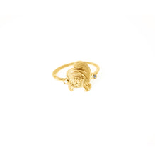 White Smurfette Ring - Yellow Gold Plated