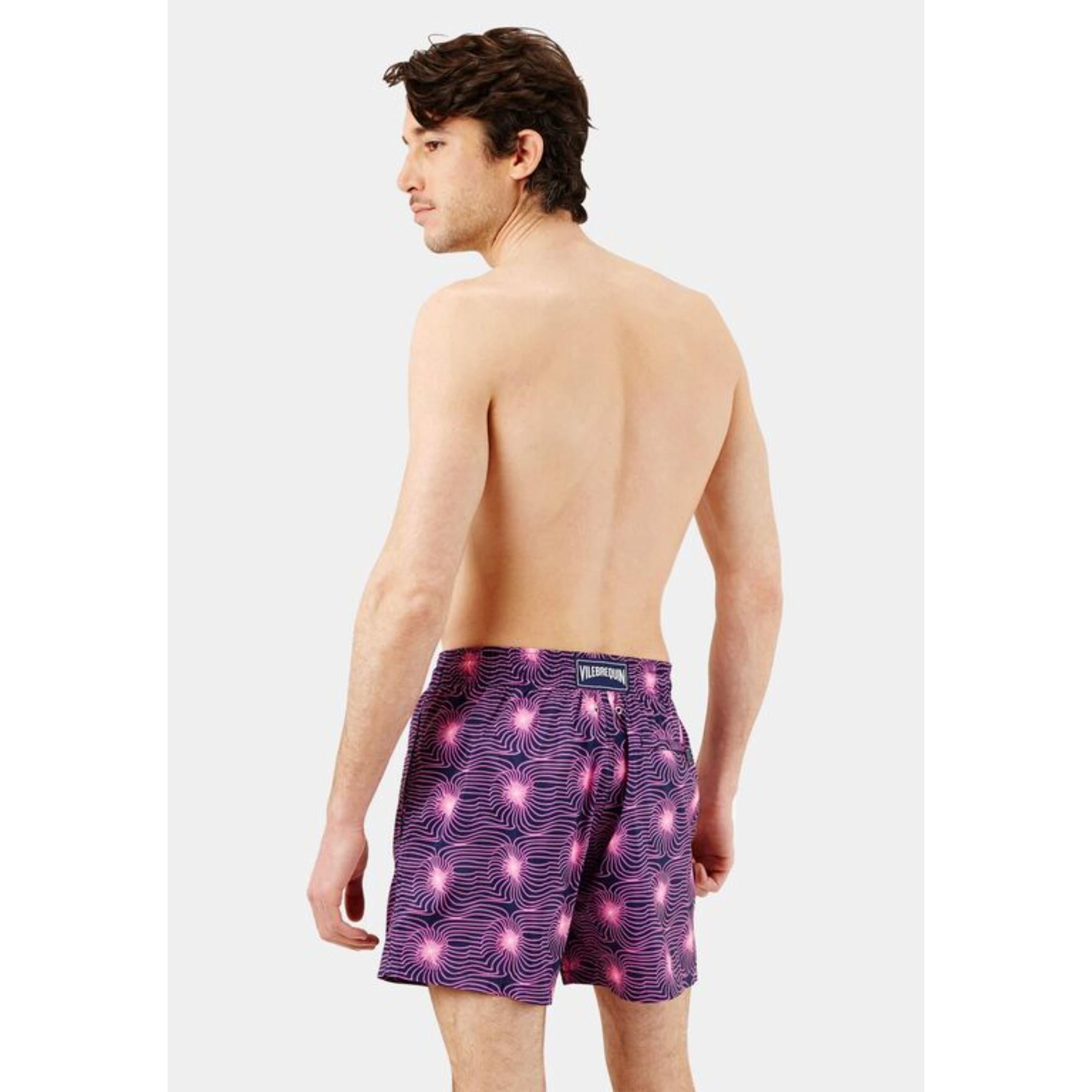 Purple Family Print Hypno Shell Violet Men Mahina Swimsuit