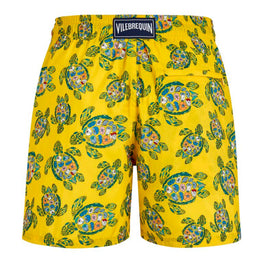 Yellow Print Father/Son/Daughter Prv Turtl Men Mahina Swimsuit