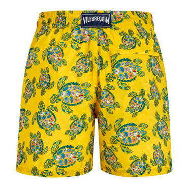 Yellow Print Father/Son/Daughter Prv Turtl Men Mahina Swimsuit