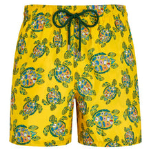 Yellow Print Father/Son/Daughter Prv Turtl Men Mahina Swimsuit