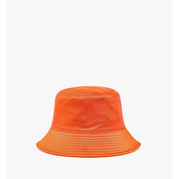 Unisex Logo Embroidery Bucket Hat in Nylon Twill - Orange Slice