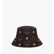 Unisex Reversible Monogram Bucket Hat in Recycled Polyester - Black + Cognac