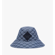 Unisex Wide Bucket Hat in Lauretos Denim Jacquard - Indigo