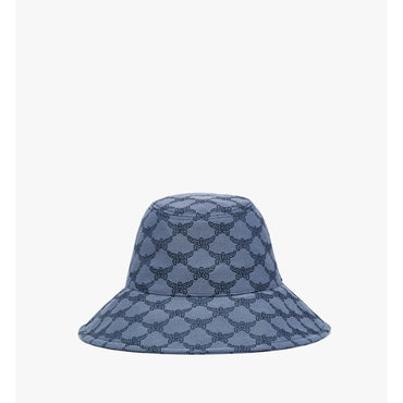 Unisex Wide Bucket Hat in Lauretos Denim Jacquard - Indigo