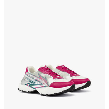 Women Skystream Sneakers In Mcmotor Leather - Fuchsia Purple