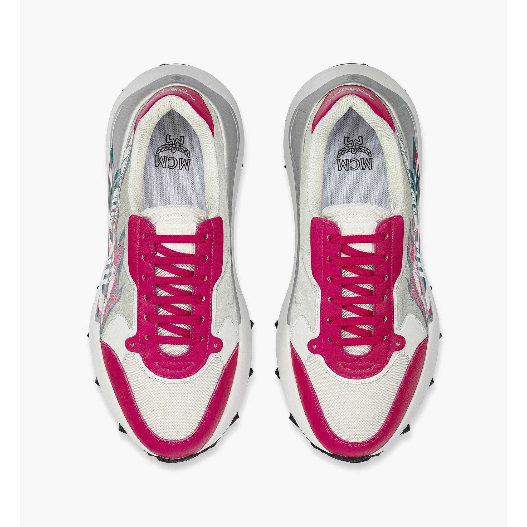 Women Skystream Sneakers In Mcmotor Leather - Fuchsia Purple