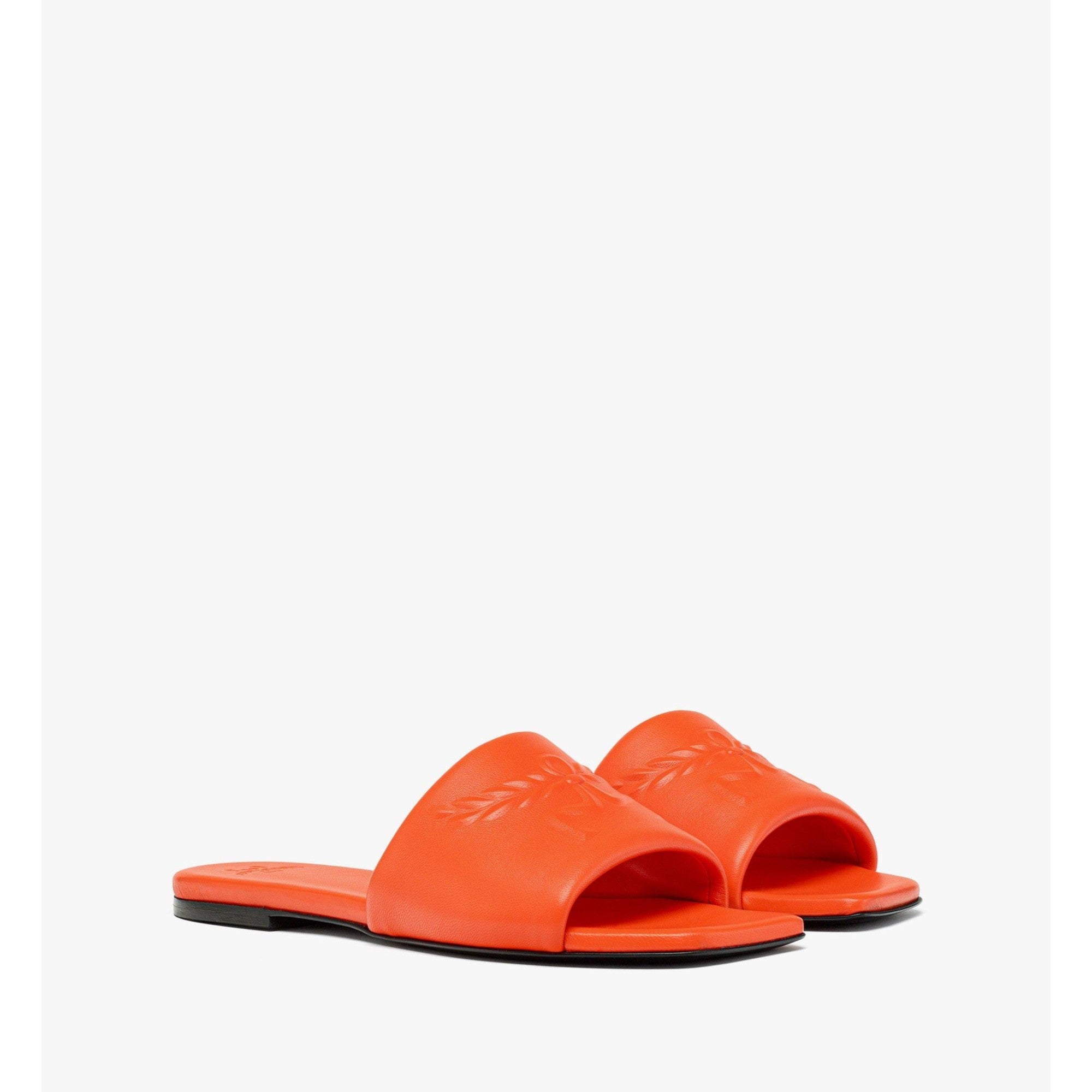 Unisex Laurel Flat Sandals in Lamb Leather - Orangeade