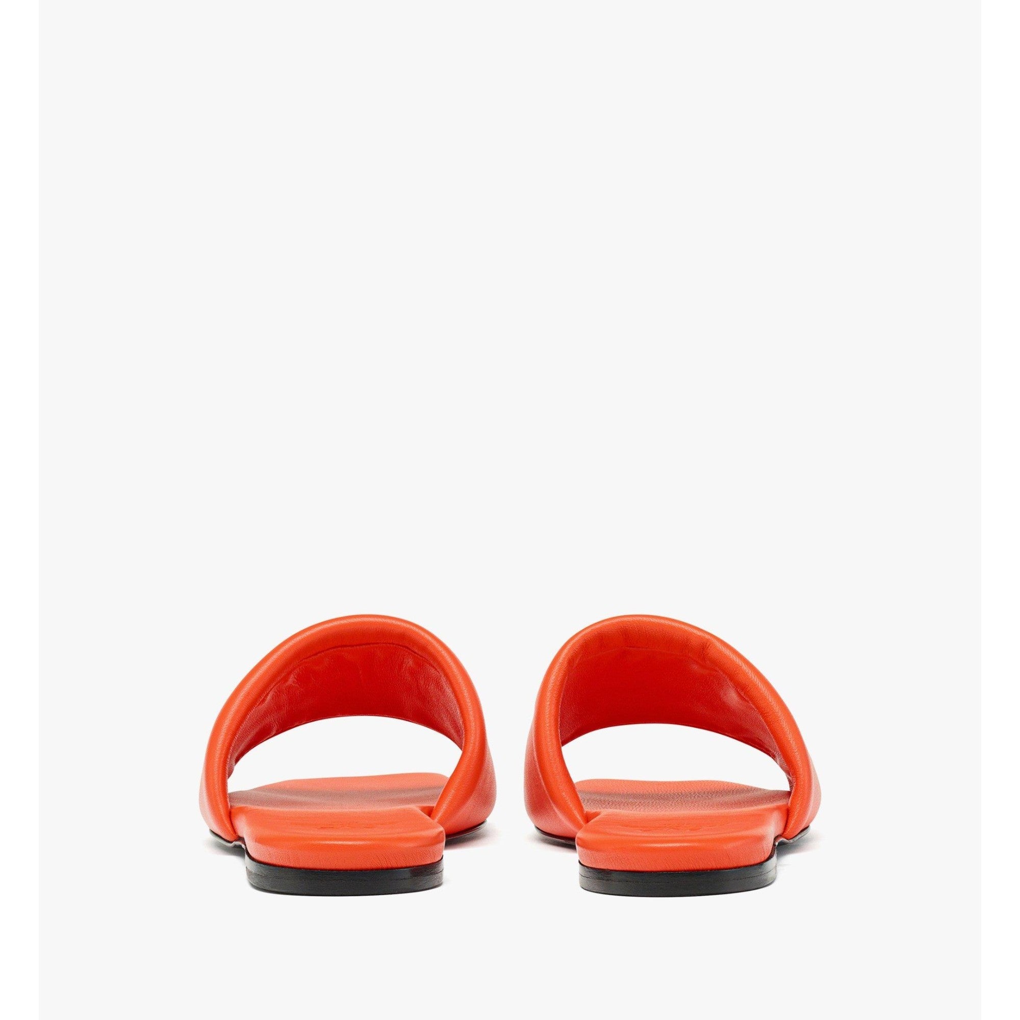 Unisex Laurel Flat Sandals in Lamb Leather - Orangeade