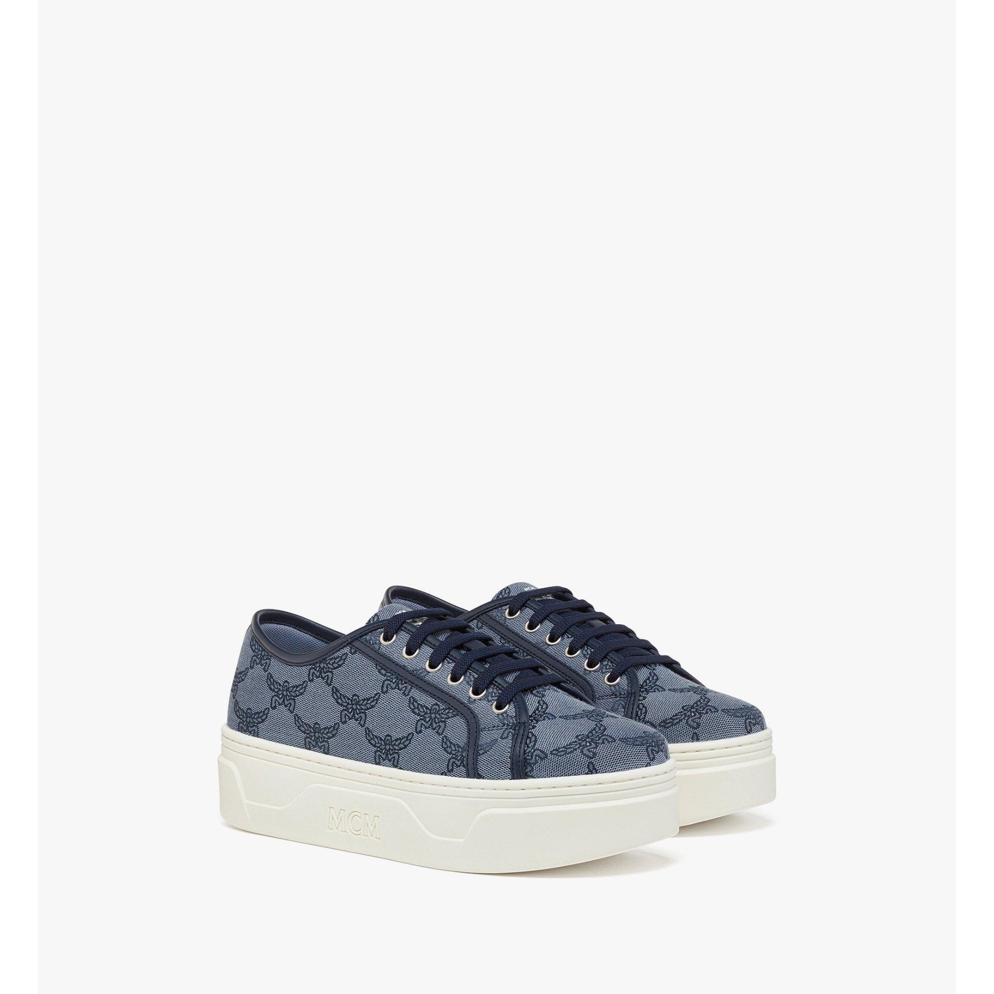 Unisex Skyward Platform Sneakers in Lauretos Jacquard - Indigo