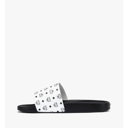 Men Monogram Print Rubber Slides - Black