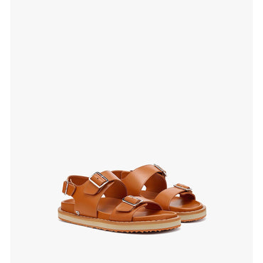 Men Sandals in Calf Leather - Cognac