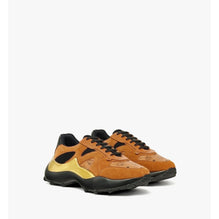 Men Skystream Sneakers in Visetos Leather Mix - Cognac