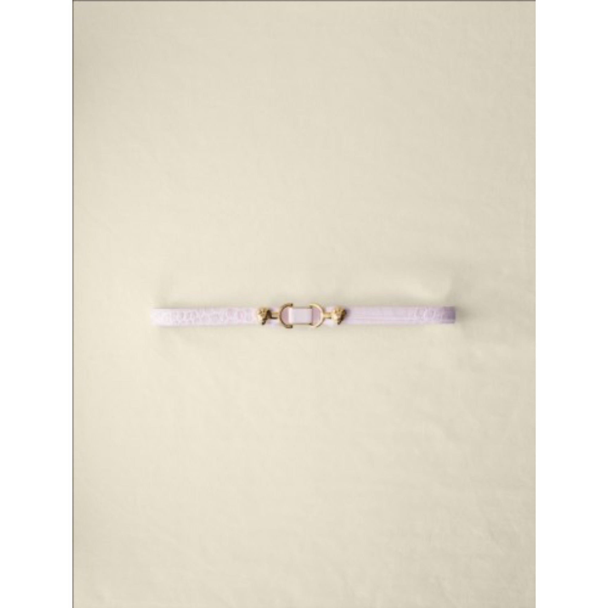 Women Thin Leather Belt With Lion Bit - Pale Pink