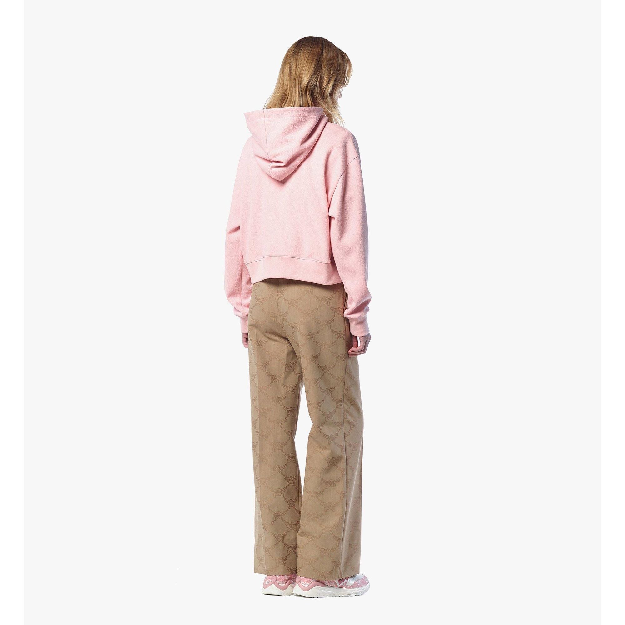 Women Year Of The Snake Bouclé Cropped Hoodie - Soft Pink