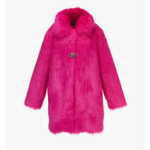 Women MCM Formative Coat in Faux Fur - Fuchsia Purple