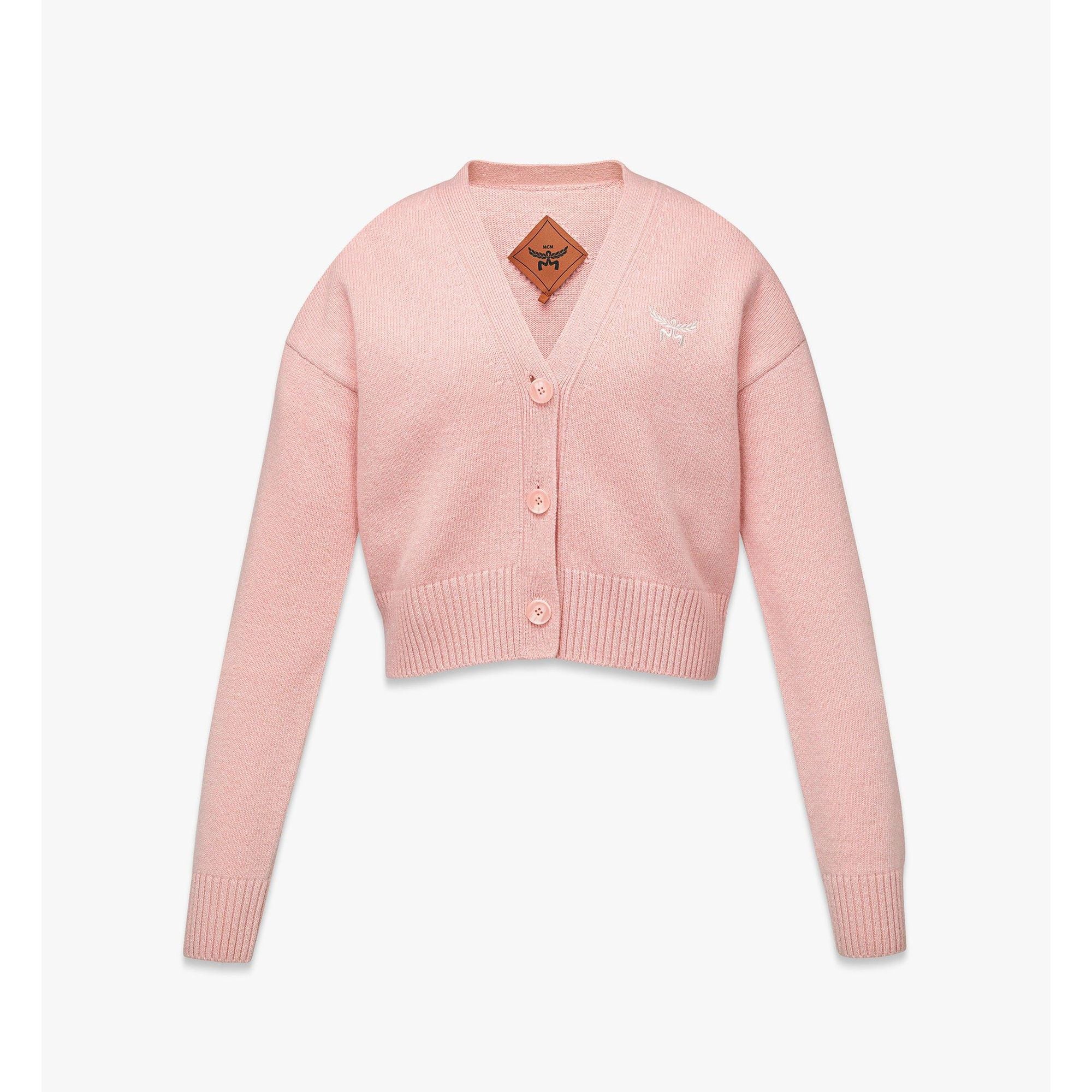 Women Laurel Cropped Cardigan In Wool And Recycled Cashmere - Blush Pink