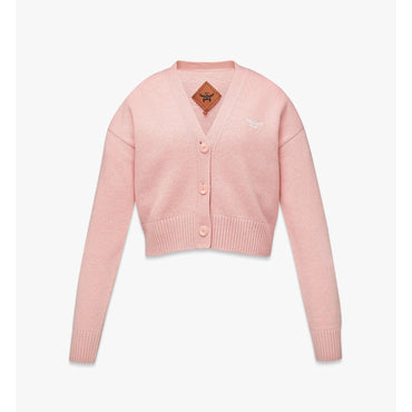 Women Laurel Cropped Cardigan In Wool And Recycled Cashmere - Blush Pink