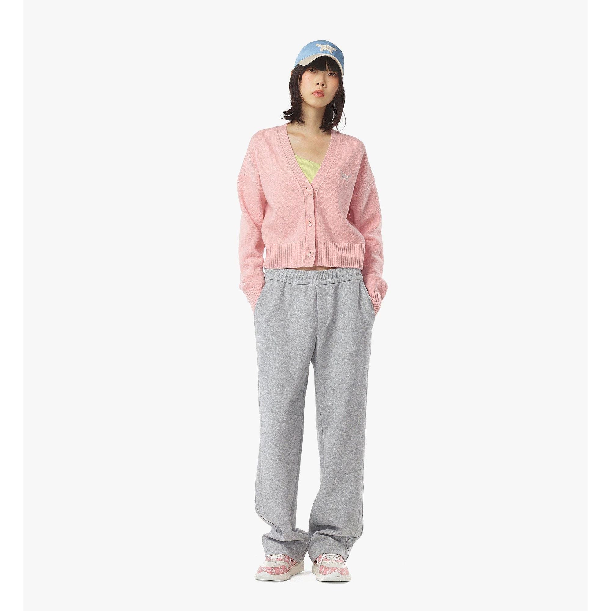Women Laurel Cropped Cardigan In Wool And Recycled Cashmere - Blush Pink