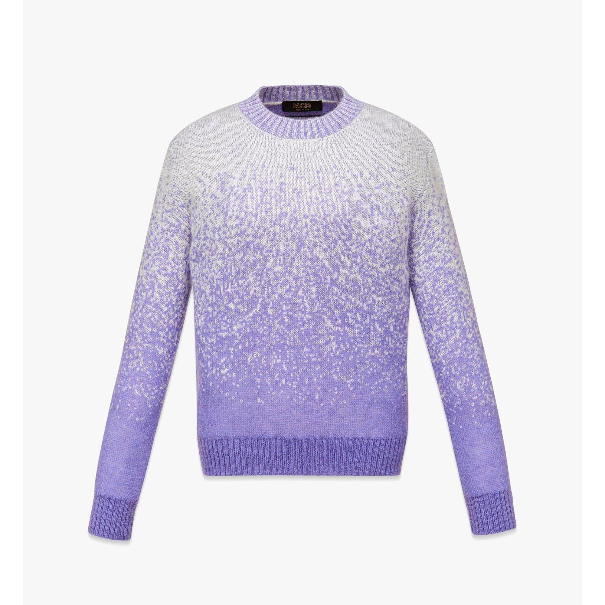 Women Jacquard Sweater in Gradation Mohair - Dahlia Purple