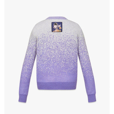 Women Jacquard Sweater in Gradation Mohair - Dahlia Purple