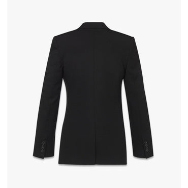 Women Blazer in Wool Twill - Black