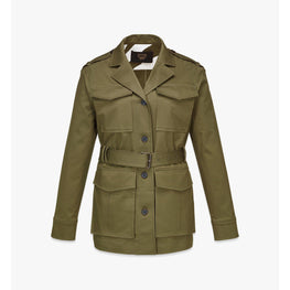 Women Meta Safari Jacket - Khaki