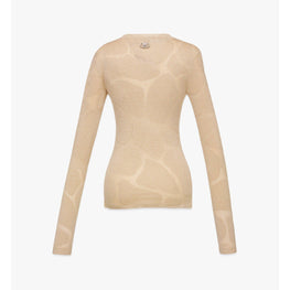 Women Intarsia Knit Top - Berlin Gold