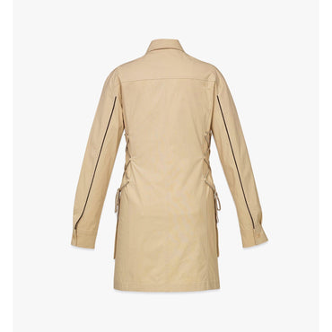 Women Meta Safari Shirt Dress - Semolina