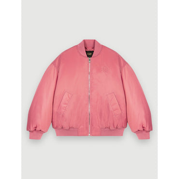 Women Oversized Rosewood Bomber Jacket - Rosewood