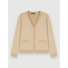 Women Beige Cashmere Cardigan - Beige