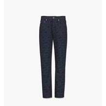 Women Cubic Monogram Jacquard Denim Jeans in Sustainable Cotton - Indigo