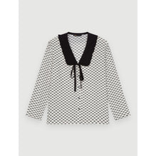 Women Crêpe Bow Print Shirt  - Ecru Knots