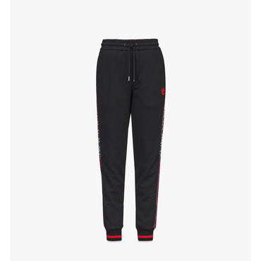 Women Cubic Monogram Sweatpants in Organic Cotton - Black