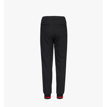 Women Cubic Monogram Sweatpants in Organic Cotton - Black