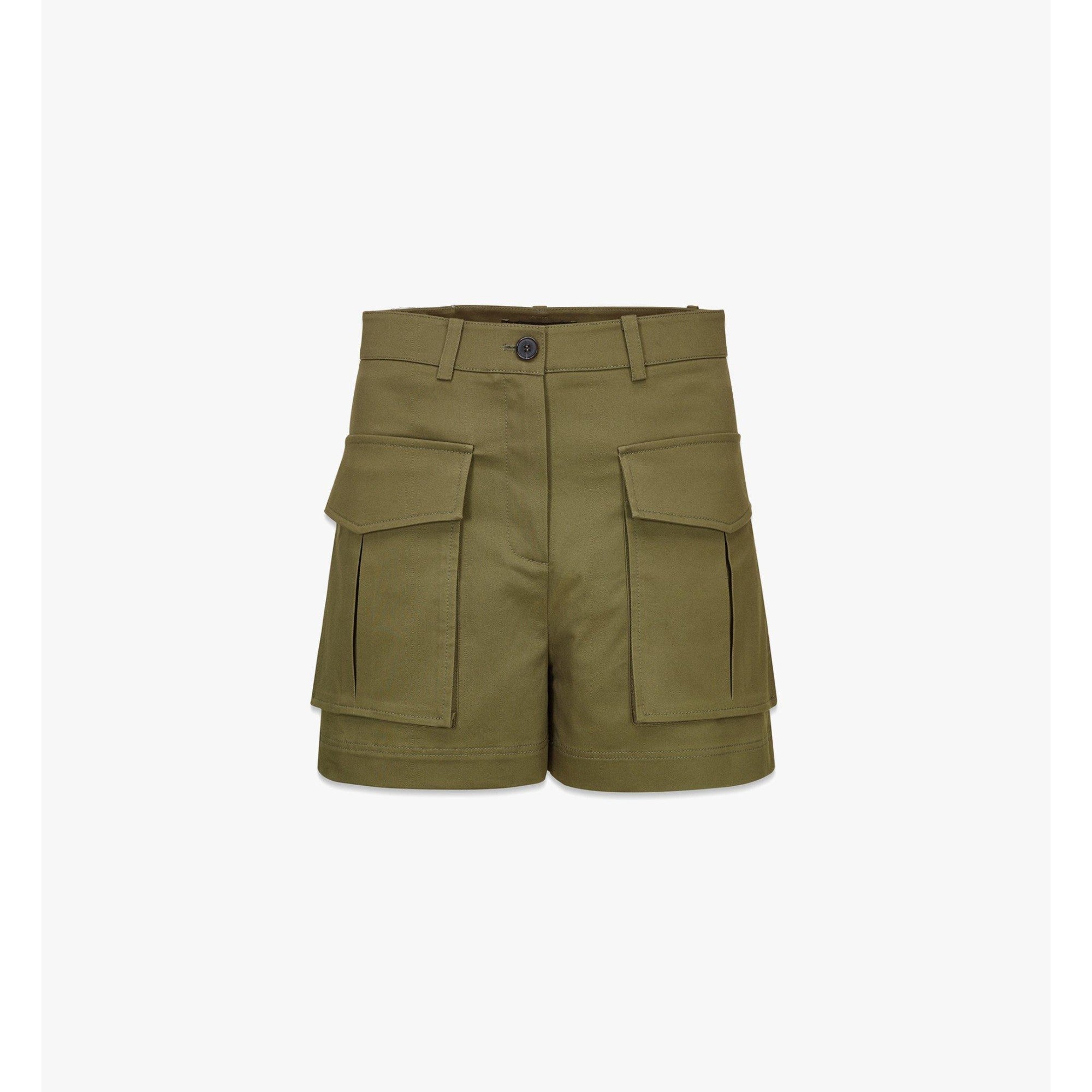 Women Meta Safari Shorts - Khaki