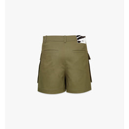 Women Meta Safari Shorts - Khaki