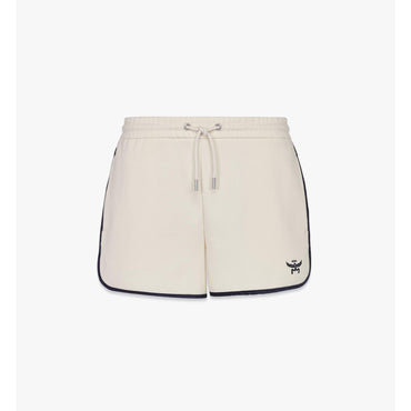 Women Essential Logo Ponte Track Shorts - Ivory