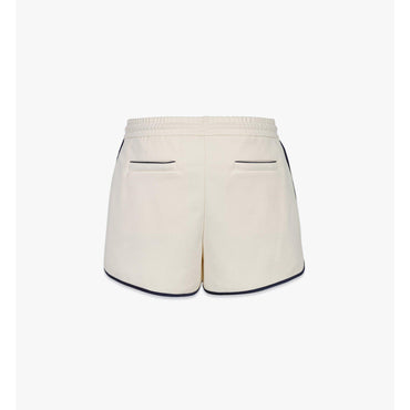 Women Essential Logo Ponte Track Shorts - Ivory