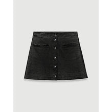 Women Vinyl Leather Skirt - Black